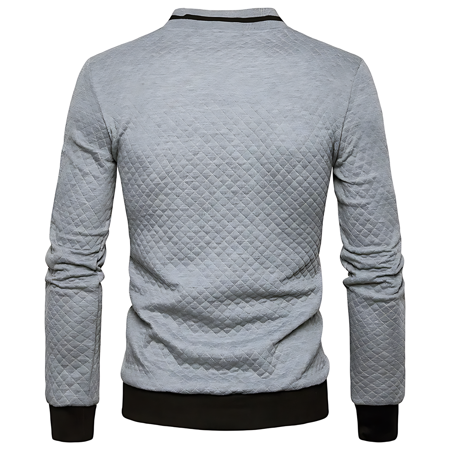 OUTLET Men's Modern Quilted Zip-Up Bomber Jacket with Contrast Trim