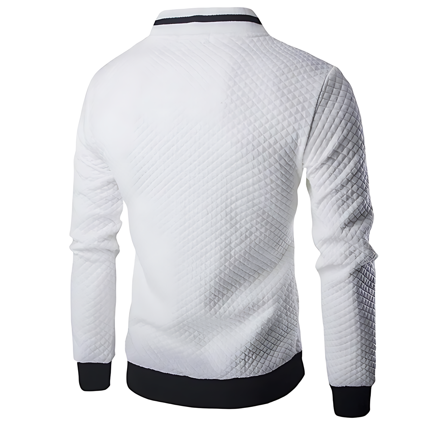 OUTLET Men's Modern Quilted Zip-Up Bomber Jacket with Contrast Trim