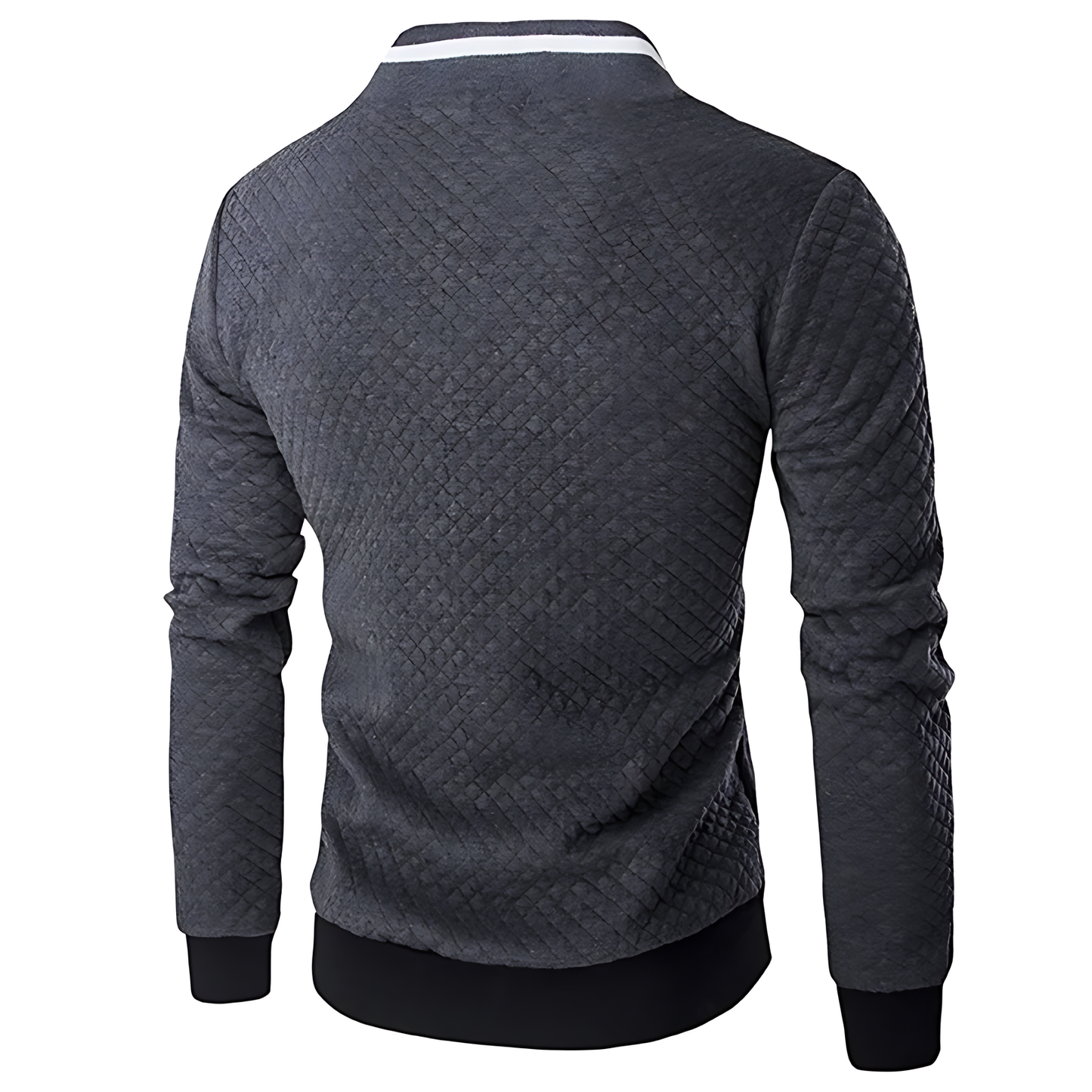 OUTLET Men's Modern Quilted Zip-Up Bomber Jacket with Contrast Trim